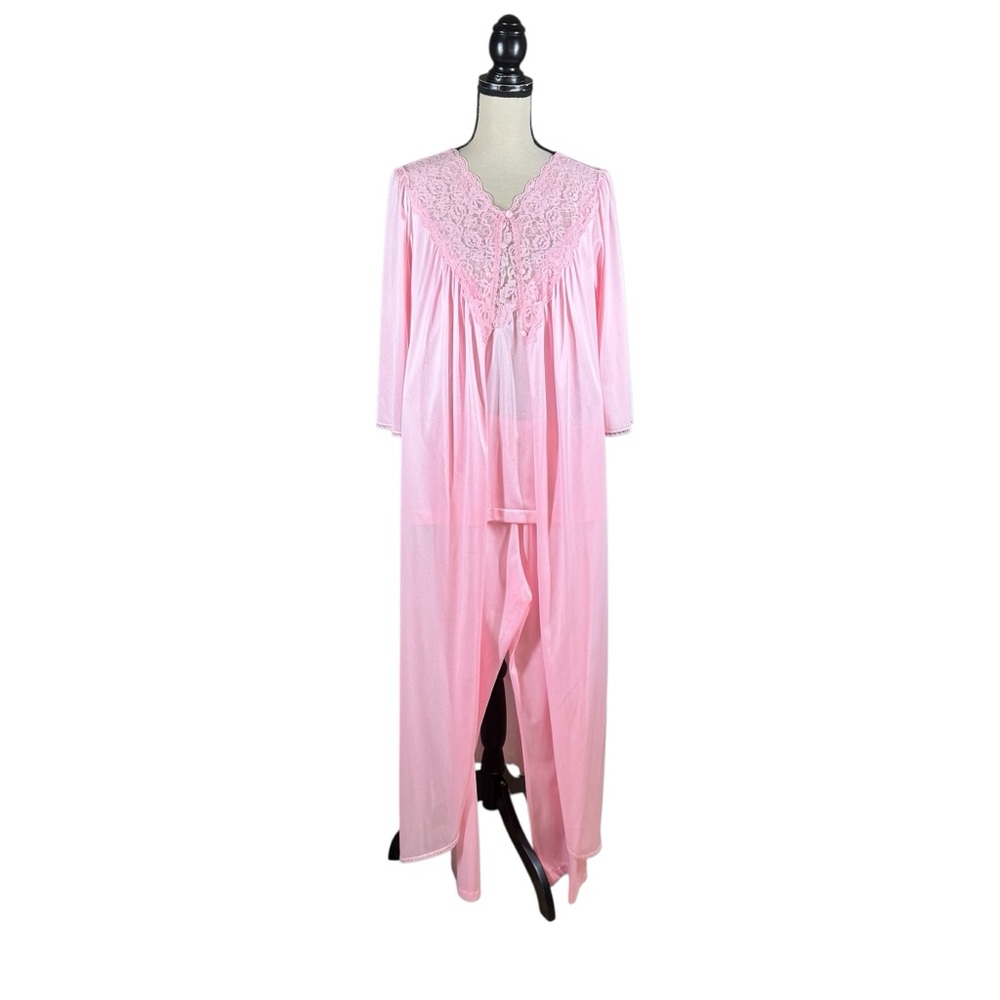 Vintage 70/80’s Vassarette Peignoir Three Piece Pajamas and Robe Coquette Set